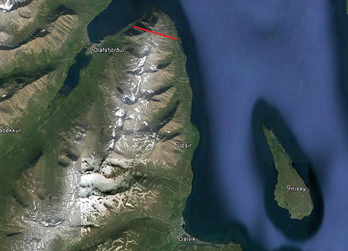 Múlagöng is the tunnel connecting Dalvík to Ólafsfjörður