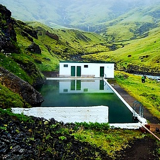 Seljavallalaug hot spring/pool in south Iceland