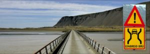 One lane bridge Iceland
