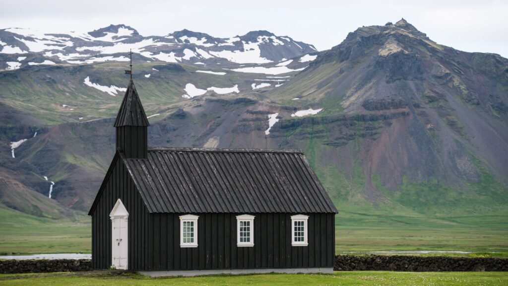 The Black Budir Church in West Iceland. 